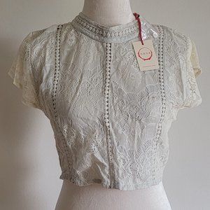 Boutique NWT Embroidered Crop Top